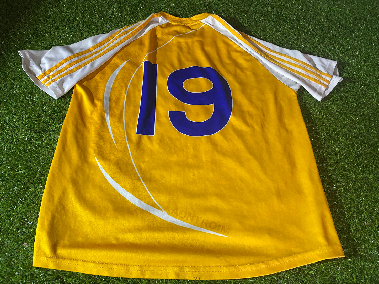 Co Antrim Ireland Irish Hurling GAA Gaelic Football XL Extra Large Mans no19 Match Worn Jersey