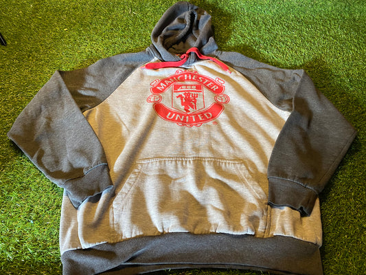 Manchester United England Soccer Football Large Mans MUFC Licensed Hooded Hoody Top