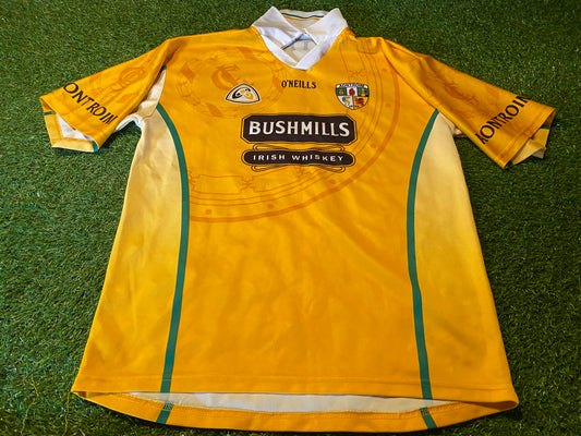 Co Antrim GAA Gaelic Football Ireland Medium Mans Rare Vintage Bushmills Whiskey Home Jersey