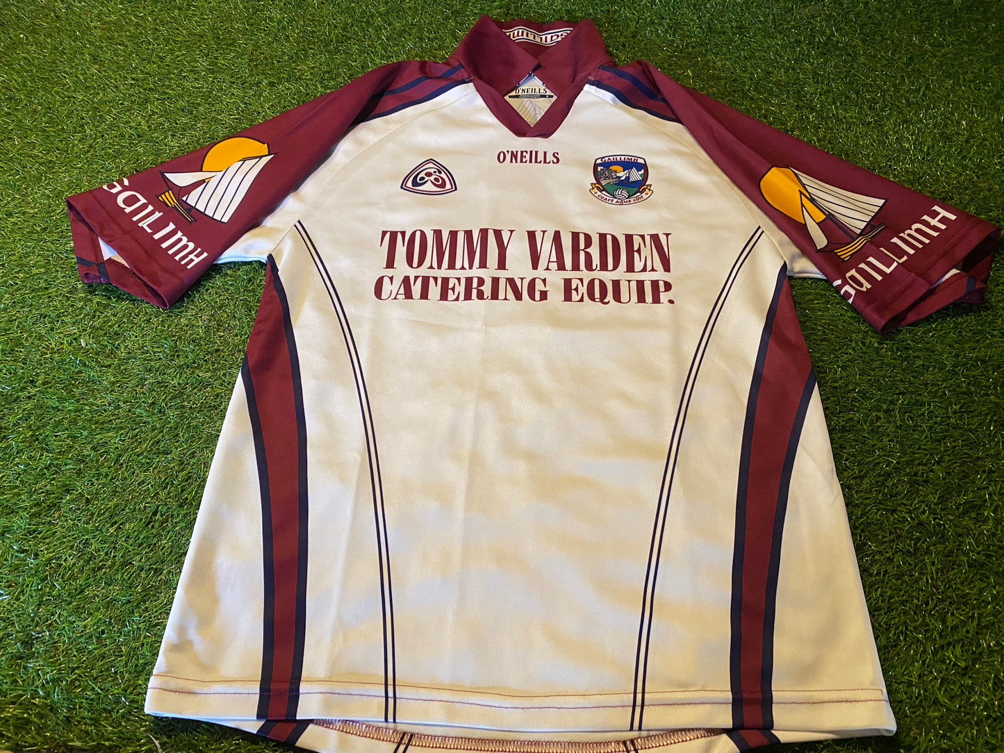 Co Galway GAA Gaelic Football Ireland Small to Medium Mans Rare Vintage Away Jersey