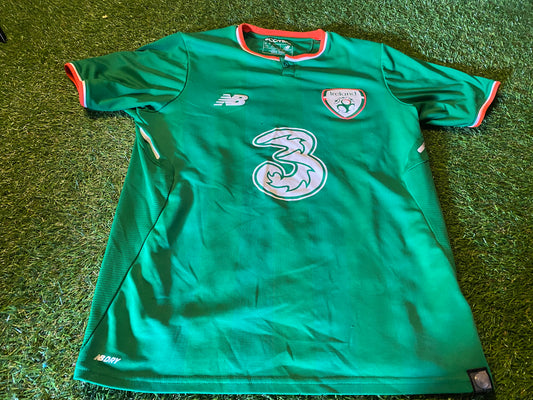 Republic of Ireland Football Soccer Small Mans New Balance Made Home Jersey