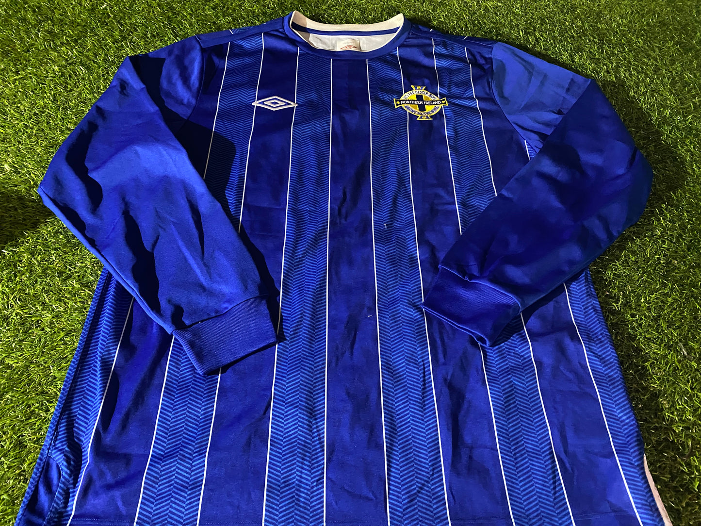 GAWA Northern Ireland Ulster Boys Football Large Mans Umbro Made L/S Jersey