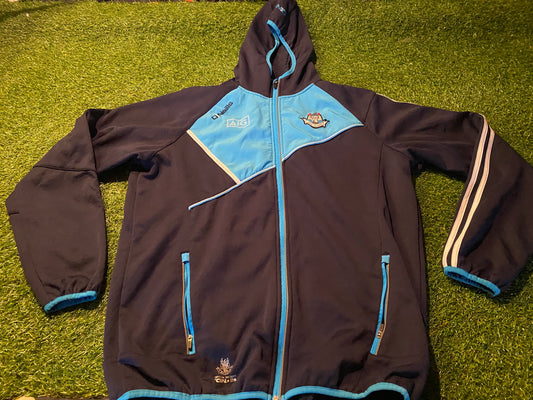 Co Dublin GAA Gaelic Football Ireland XL Extra Large Mans Hooded Training Over Type Top
