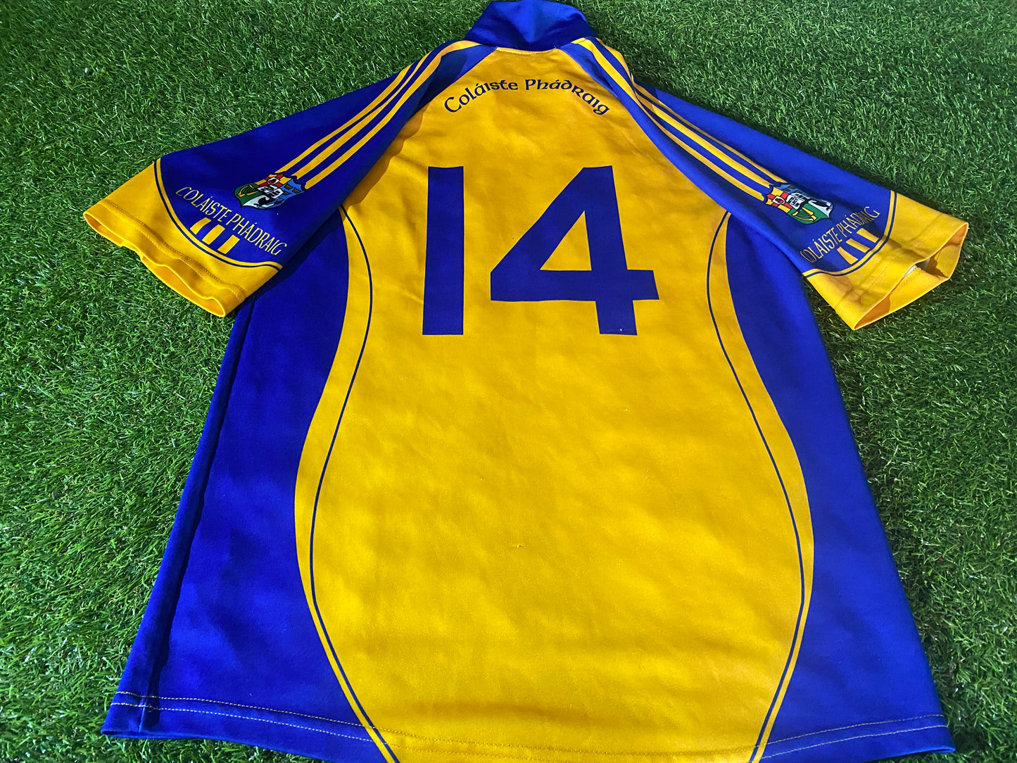 Colaiste Phadraig Eire Irish Ireland GAA Gaelic Football Large Mans Vintage no14 Jersey