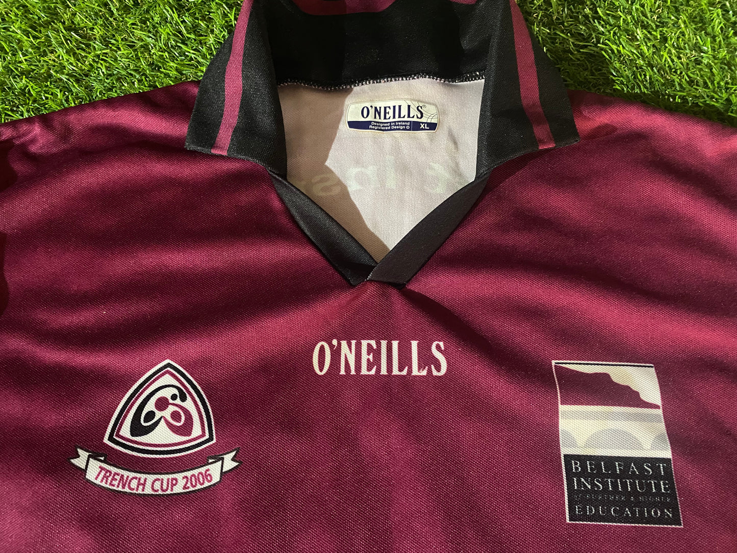 Belfast Institute GAA Gaelic Football XL Extra Large Mans No5 Match Worn Trench Cup Jersey