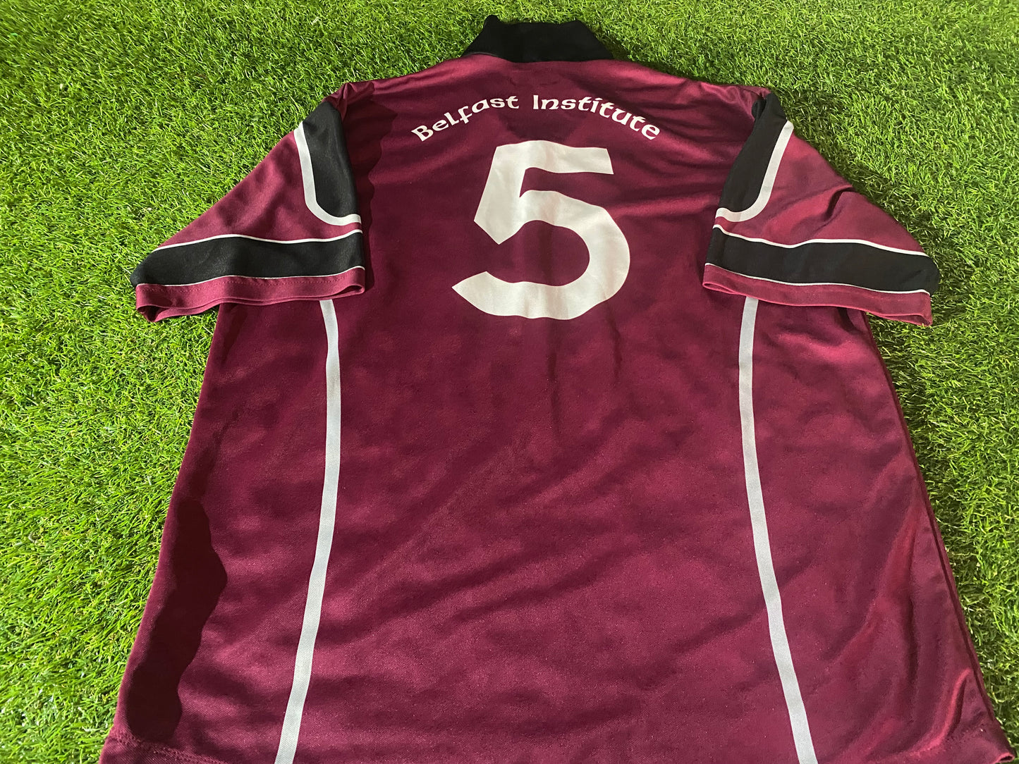 Belfast Institute GAA Gaelic Football XL Extra Large Mans No5 Match Worn Trench Cup Jersey