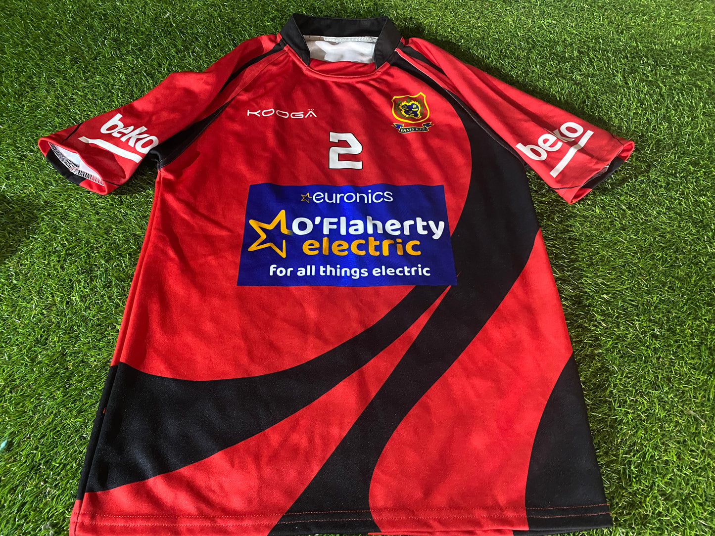 Ennis RFC Co Clare Ireland Irish Rugby Union Medium Mans no2 Match Worn Jersey