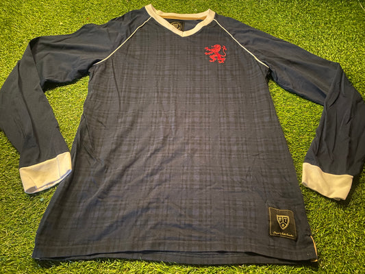 Glasgow Rangers Scotland Football Large Mans Rare Long Sleeved Tartan Jersey