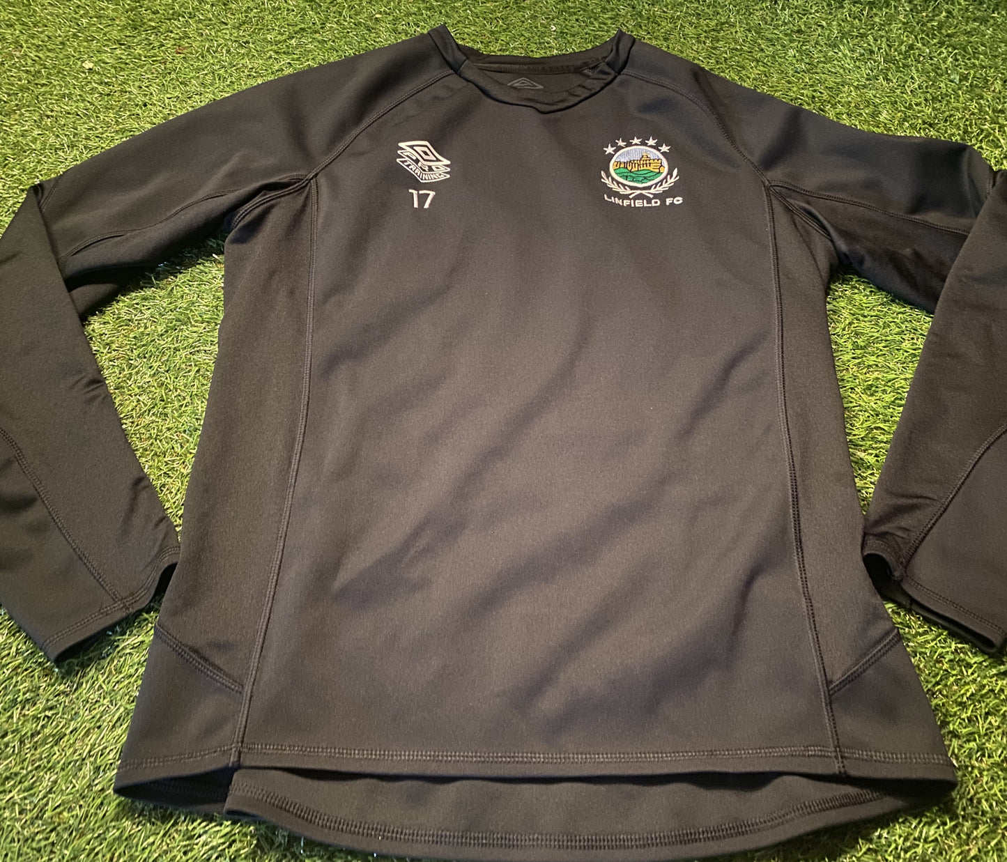 Linfield FC Northern Ireland Football Medium mans Tight Fit Stretch Players Training Top