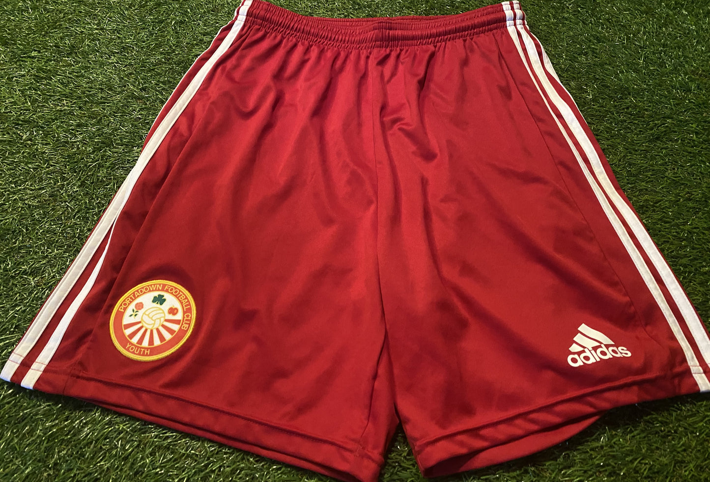 Portadown FC Northern Ireland Football Small Mans 30-32 Inch Waist Adidas Made Shorts