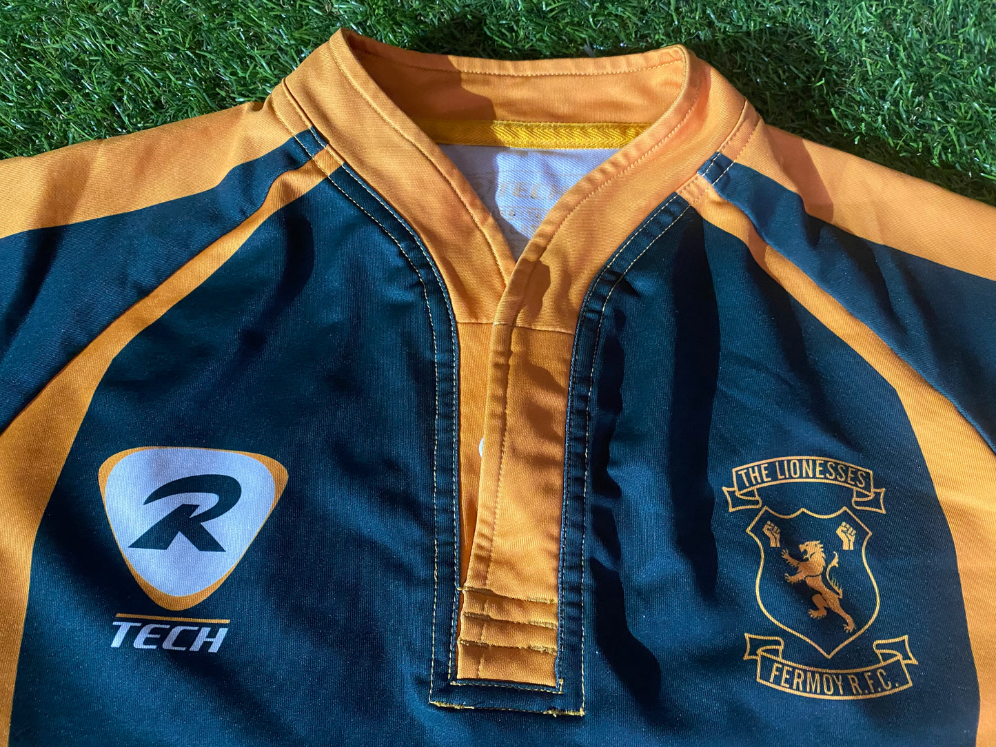 Fermoy RFC Co Cork Eire Irish Ireland Rugby Union Large Mans Match Worn Tight Fit no13 Jersey