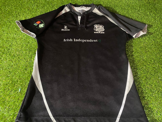 OBRFC Old Belvedere Dublin Ireland Eire Irish Rugby Union XL Extra Large Mans Tight Fit Stretch no6 Jersey