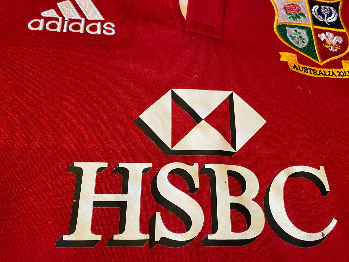 British & Irish Lions Rugby Union Football Large Mans 2013 Adidas Tour of Australia Jersey