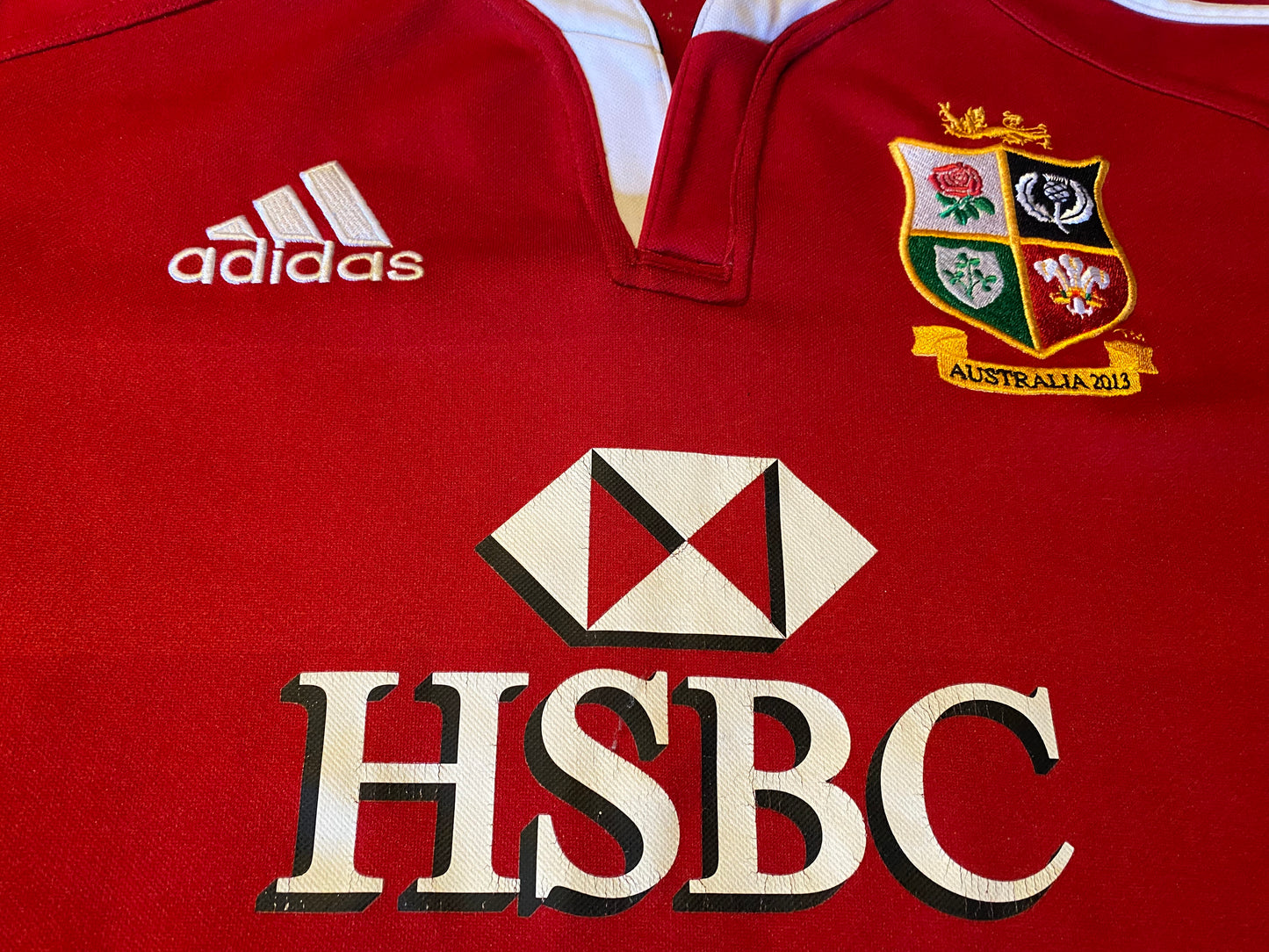 British & Irish Lions Rugby Union Football Medium Mans 2013 Adidas Tour of Australia Jersey