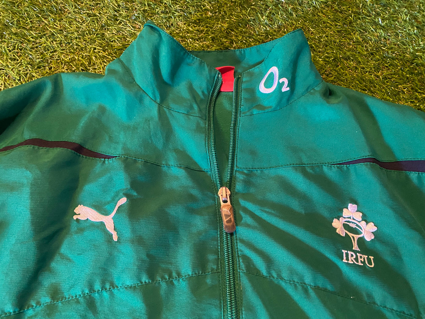 IRFU Eire Irish Ireland Rugby Union Football Medium Boys 9-10 Year Old Puma Made Jacket