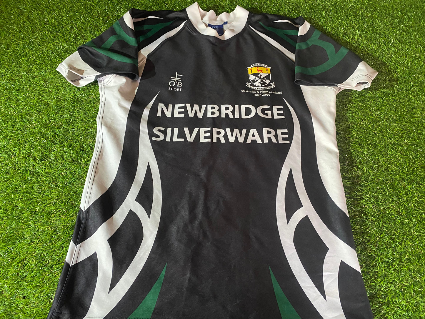 Newbridge College 2009 Tour Eire Irish Ireland Rugby Union Large Mans Match Worn no2 Jersey