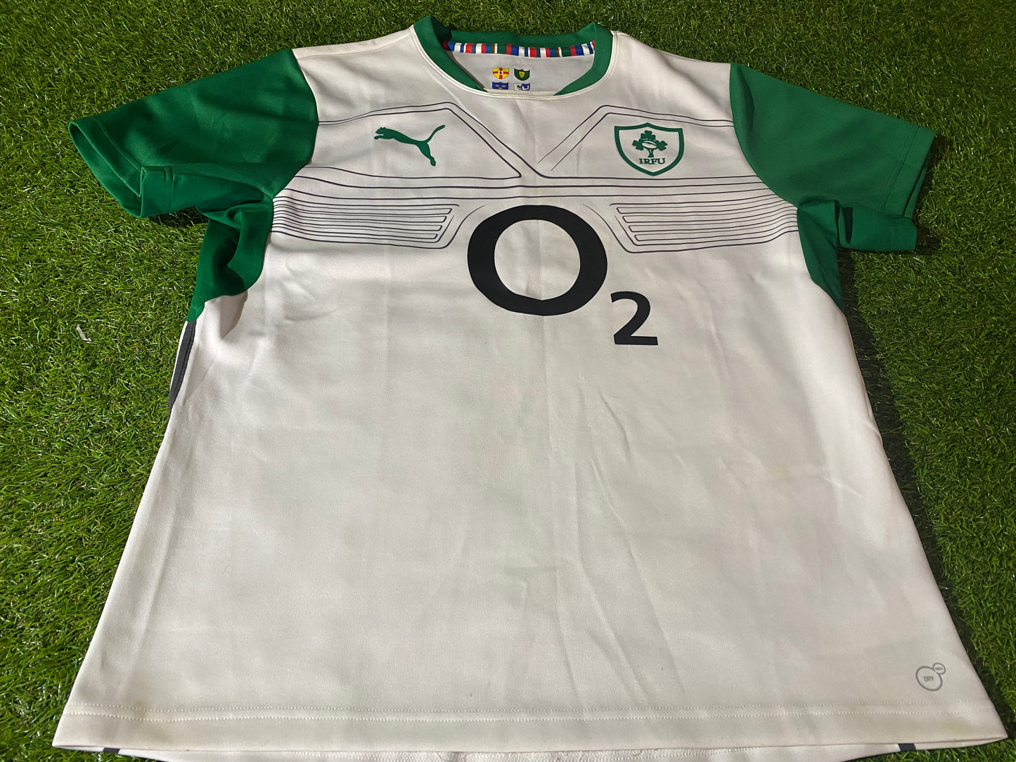 Ireland IRFU Eire Irish Rugby Union Football XXL 2XL Mans Big Puma Made Away Jersey