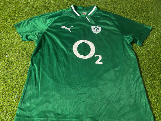 Ireland IRFU Eire Irish Rugby Union Football XXL 2XL Mans Big Puma Made Home Jersey