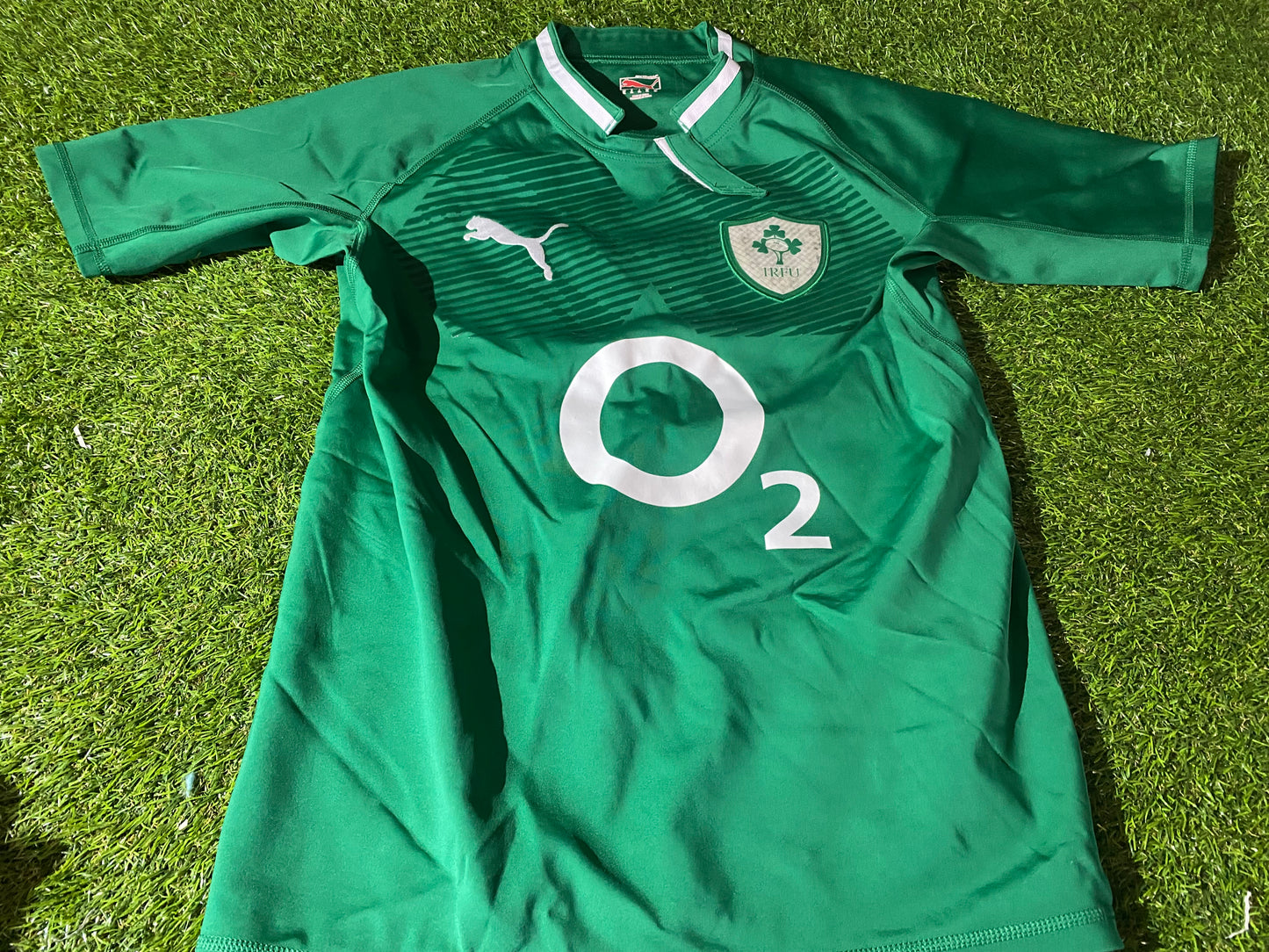 Ireland IRFU Eire Irish Rugby Union XL Extra Large Mans Puma Made Tight Fit Player Issue Jersey