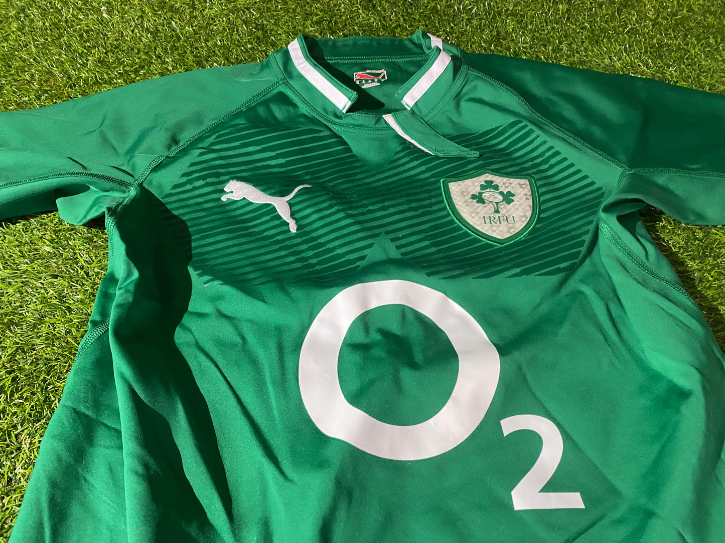 Ireland IRFU Eire Irish Rugby Union XL Extra Large Mans Puma Made Tight Fit Player Issue Jersey