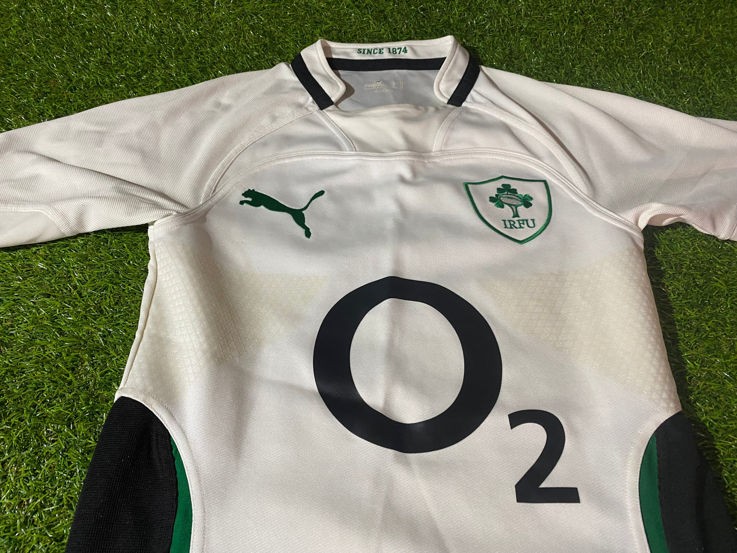 Ireland IRFU Eire Irish Rugby Union Small Mans Puma Made Longer Tight fit Jersey