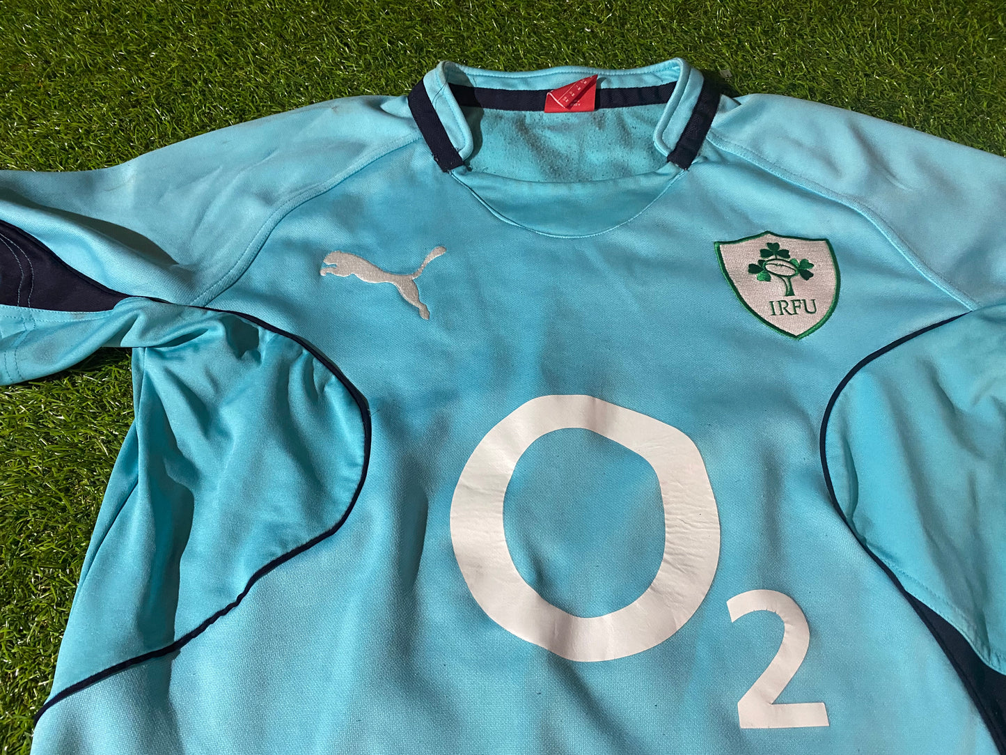 Ireland IRFU Eire Irish Rugby Union Medium Mans Puma Made Training Jersey