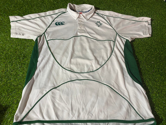 Ireland IRFU Eire Irish Rugby Union Football Large Mans Vintage CCC Made Polo Jersey