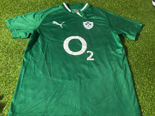 Ireland IRFU Eire Irish Rugby Union XL Extra Large Mans Puma Made Home Jersey