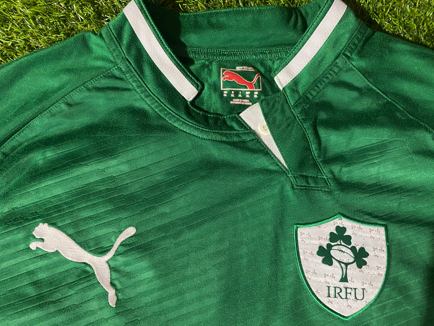 Ireland IRFU Eire Irish Rugby Union XL Extra Large Mans Puma Made Home Jersey