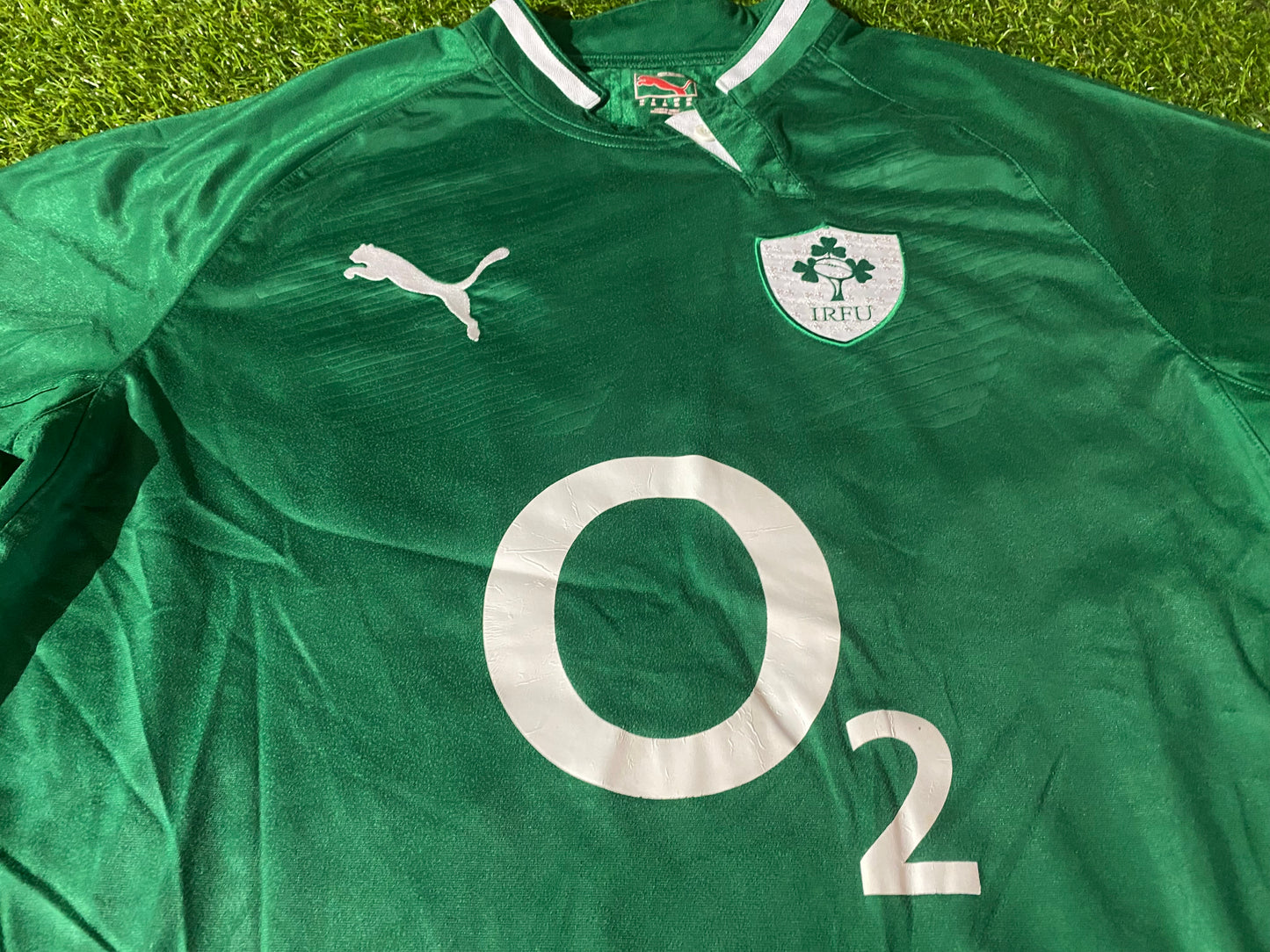 Ireland IRFU Eire Irish Rugby Union XL Extra Large Mans Puma Made Home Jersey