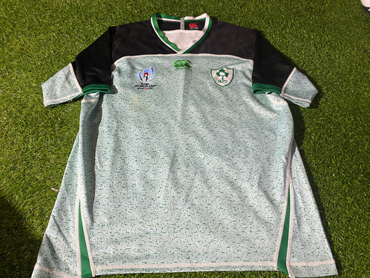 Ireland IRFU Eire Irish Rugby Union Football XXL 2XL Mans World Cup Japan 2019 Jersey