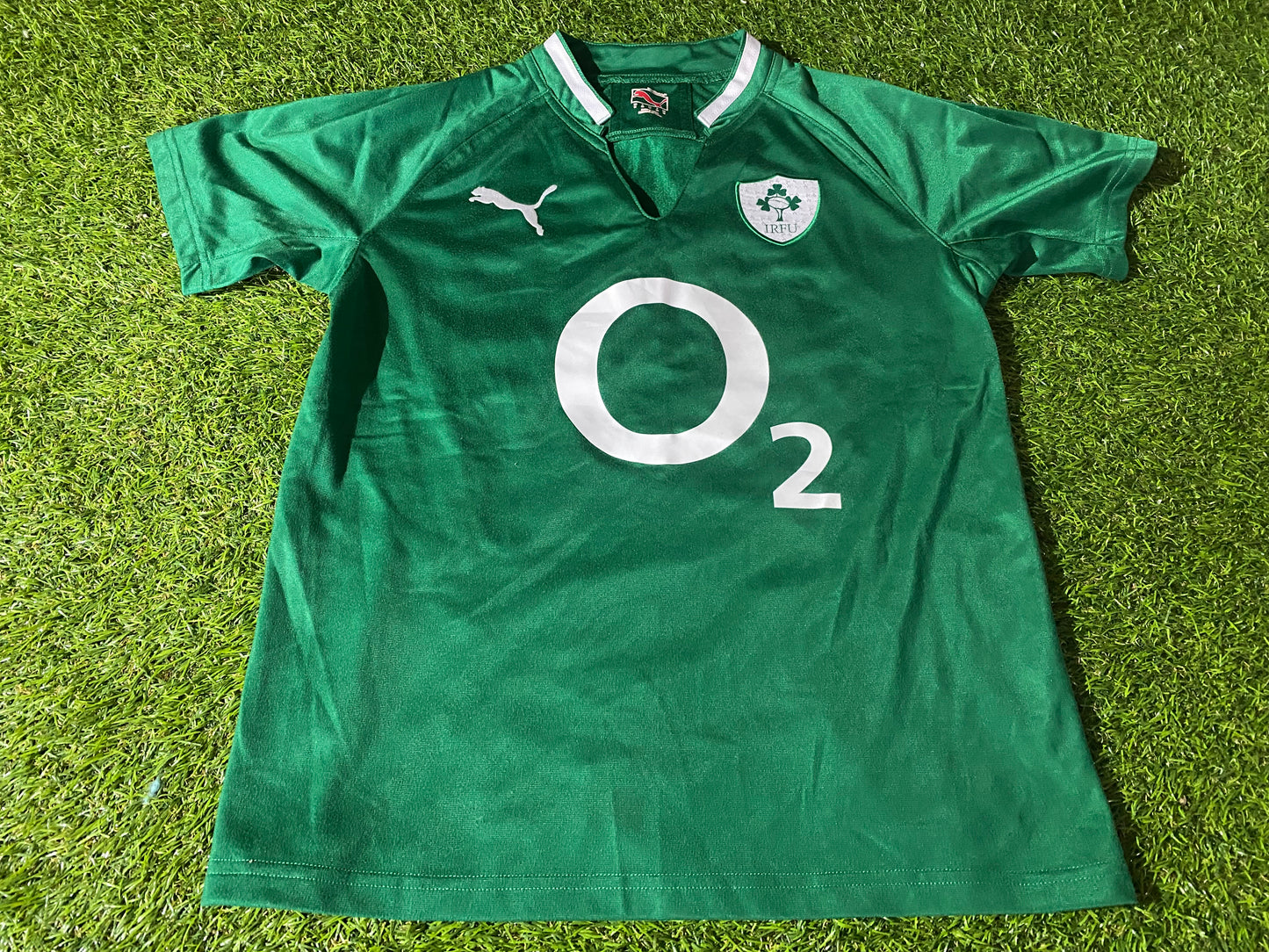 Ireland IRFU Eire Irish Rugby Union Football Womans Size 12  Puma Home Jersey