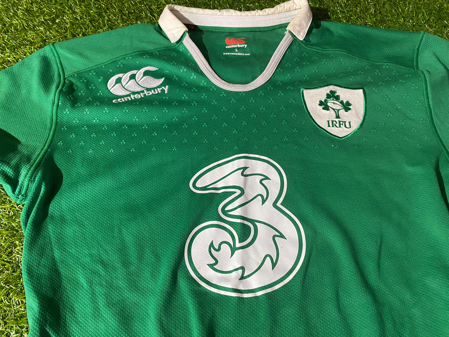 Ireland IRFU Eire Irish Rugby Union Football Medium Mans CCC Player Issued Tight Fit Jersey