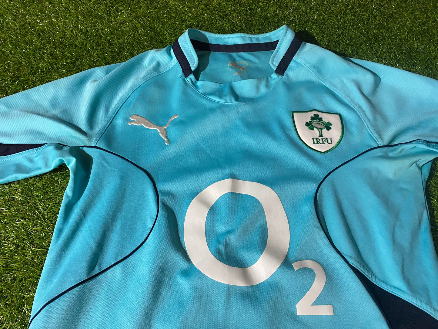 Ireland IRFU Eire Irish Rugby Union Large Mans Puma Made Tighter Fit Longer Jersey