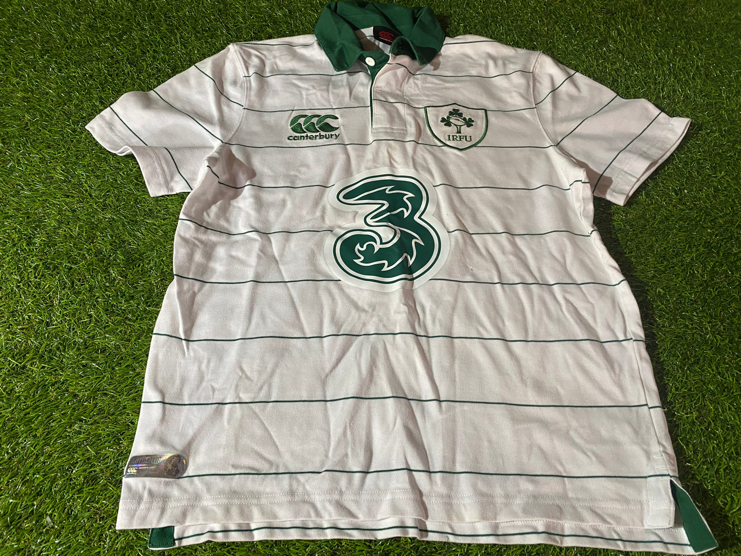 Ireland Eire Irish Rugby Union Small Mans CCC Made Vintage Cotton Style Jersey