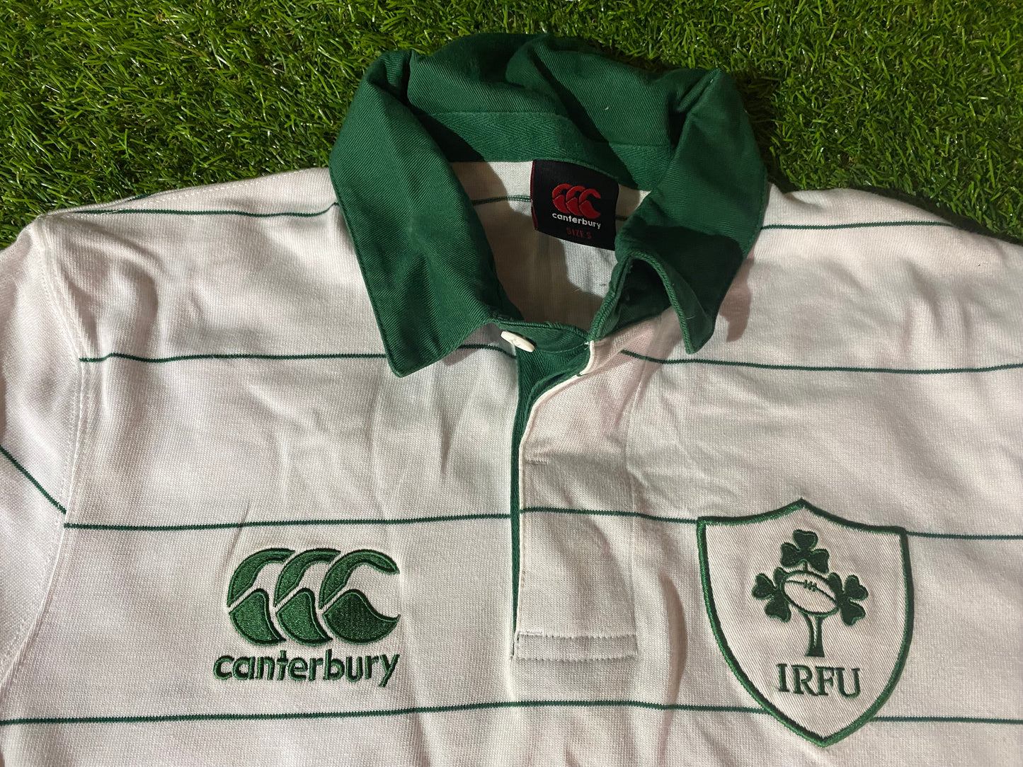 Ireland Eire Irish Rugby Union Small Mans CCC Made Vintage Cotton Style Jersey