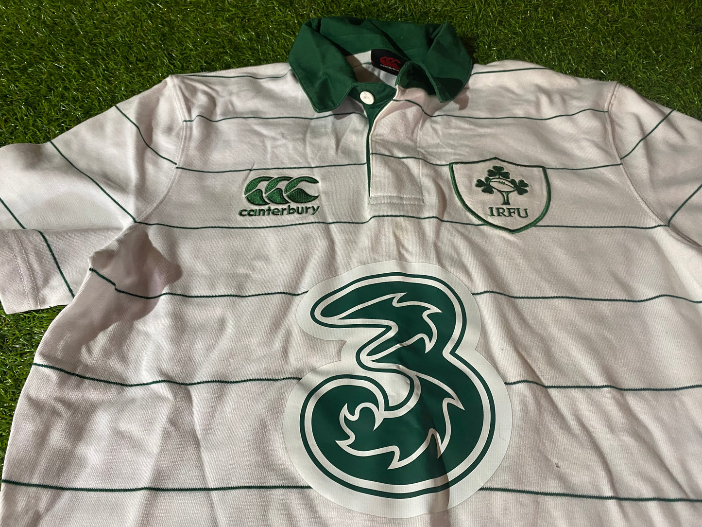 Ireland Eire Irish Rugby Union Small Mans CCC Made Vintage Cotton Style Jersey