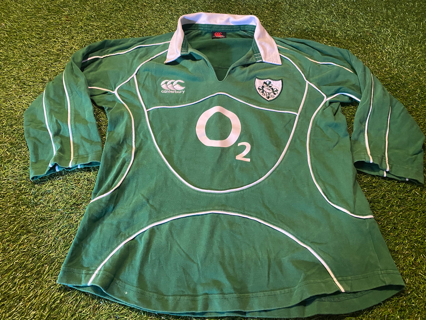 Ireland Irish Eire Rugby Union Football Adult Womans Females Size 14-16 CCC Vintage Jersey