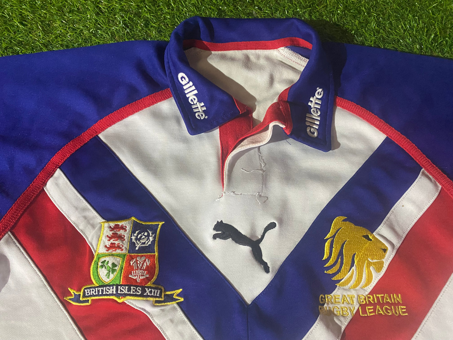 Great Gt Britain Rugby League Football Small mans Vintage Puma Jersey