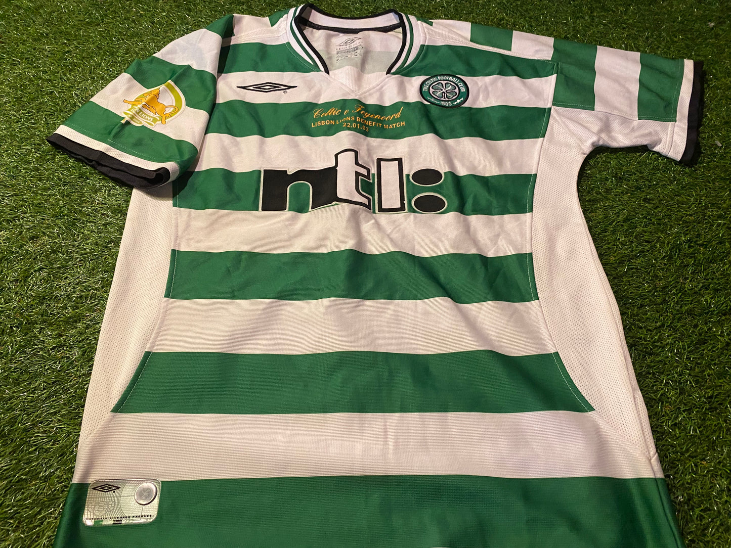 Celtic v Feyenoord Benefit Match Football Small to Medium Mans Larsson no7 Vintage Jersey