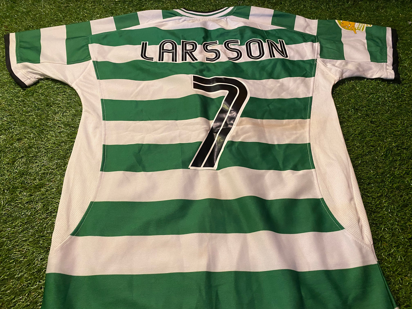 Celtic v Feyenoord Benefit Match Football Small to Medium Mans Larsson no7 Vintage Jersey