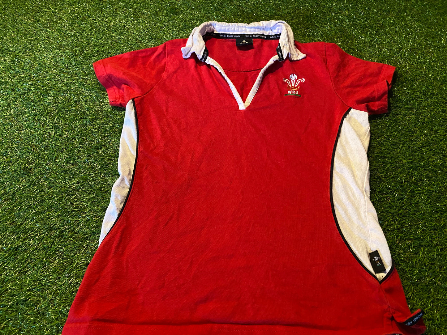 Wales Welsh Cymru Rugby Union Football Adult Womans Females Size 10-12 Cotton Jersey