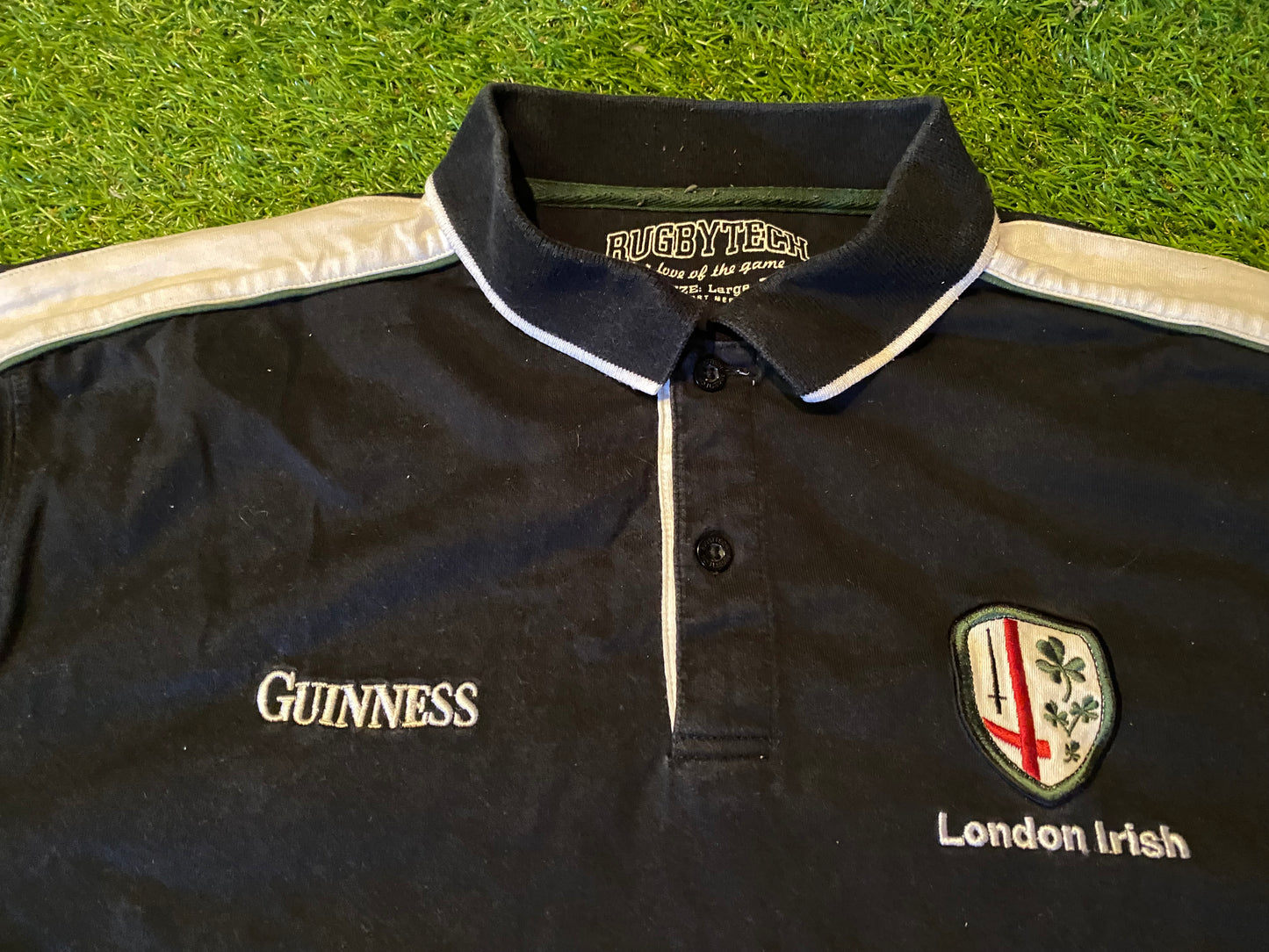 London Irish England Ireland Rugby Union Football Large Mans Polo Jersey