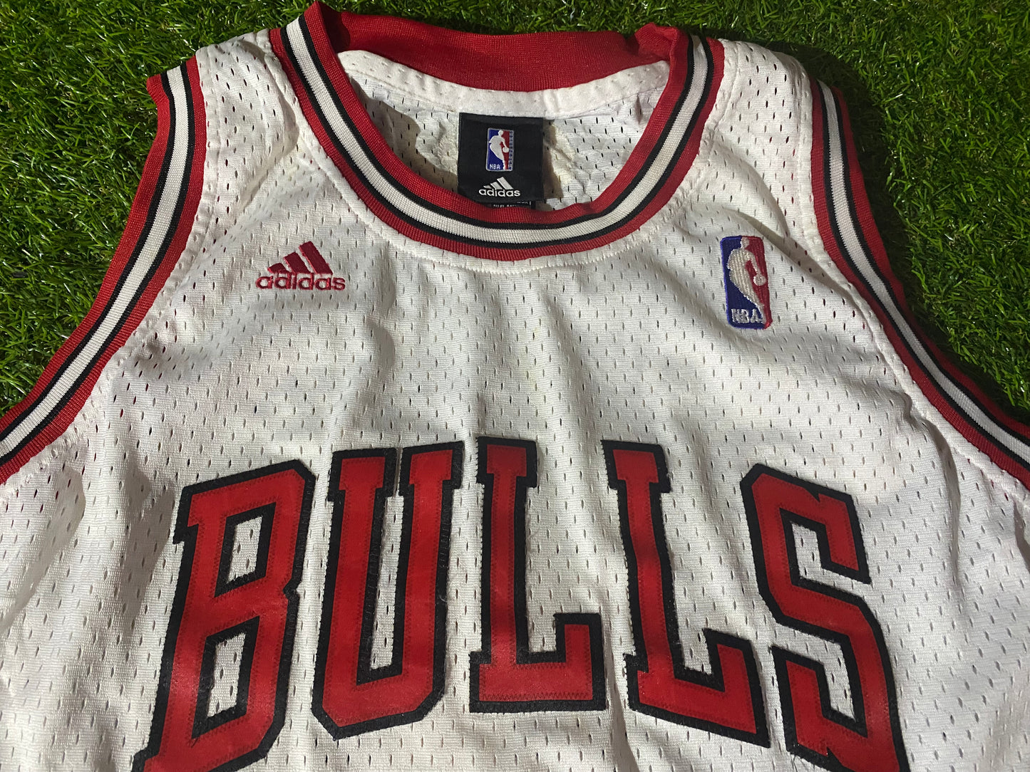 Chicago Bulls USA NBA Basketball Rare Vintage Adidas Made Large Mans Wallace no3 Jersey