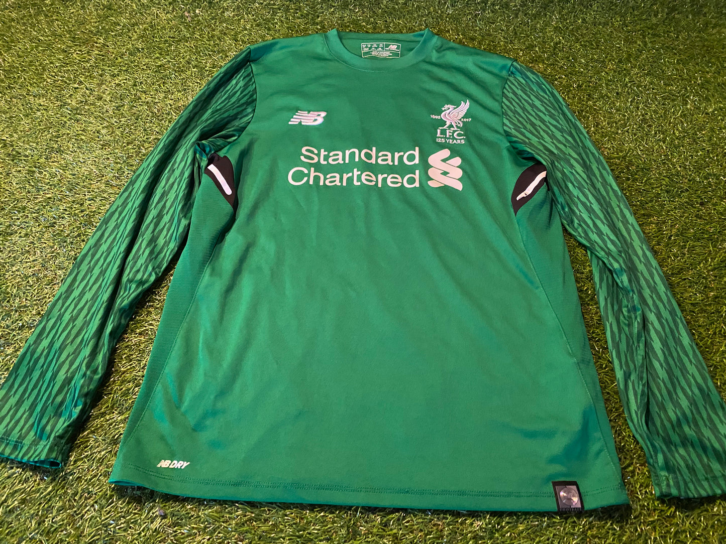 Liverpool England Football Soccer Youth / Small Mans 125 Year New Balance Keepers Jersey