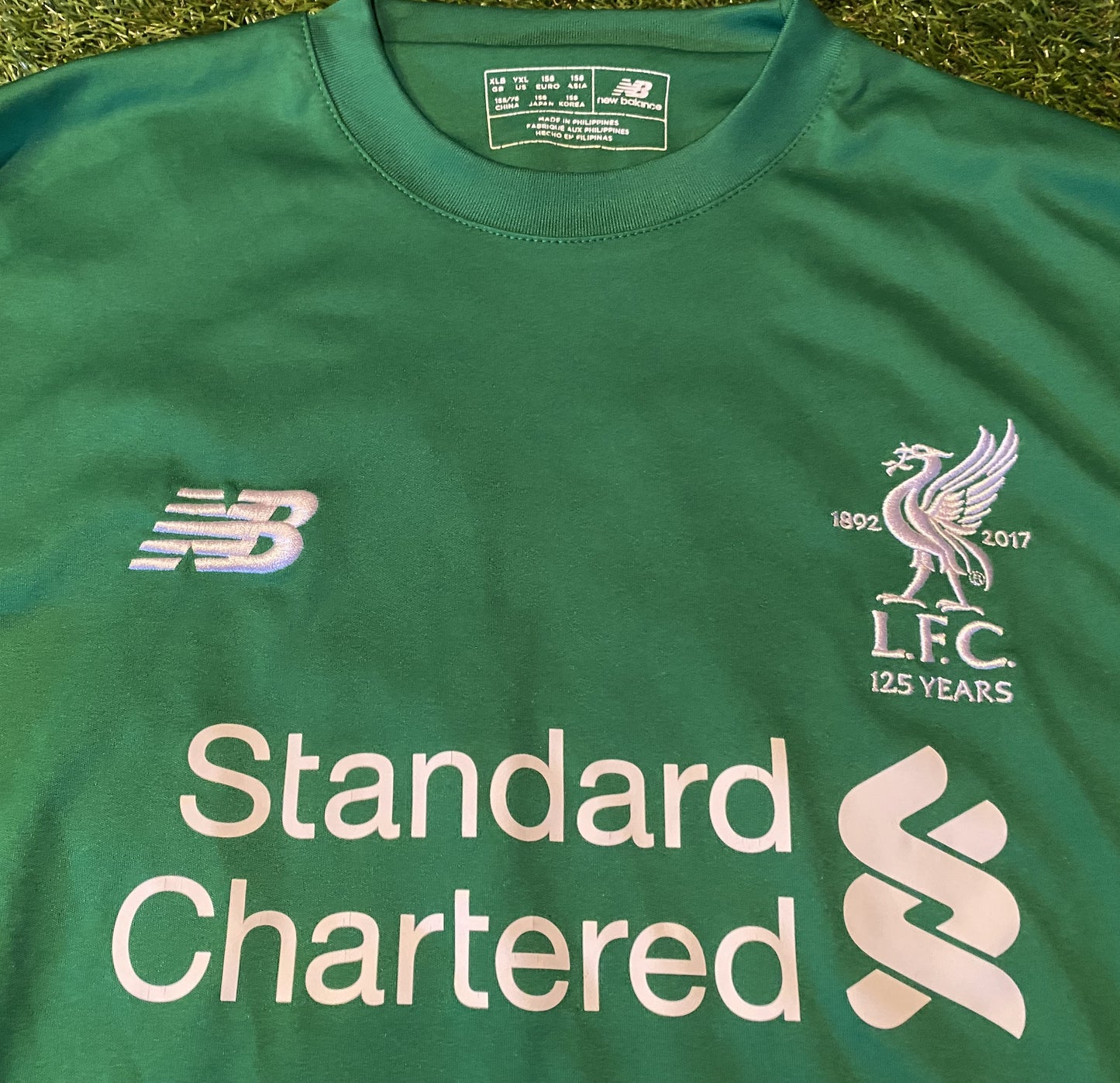 Liverpool England Football Soccer Youth / Small Mans 125 Year New Balance Keepers Jersey