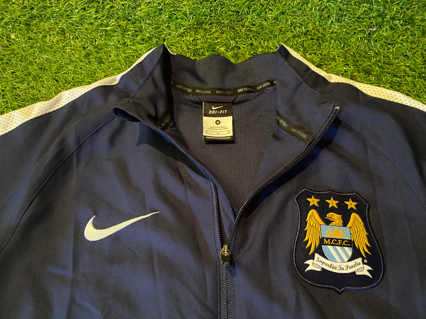 Manchester City England Football Medium Mans Nike Made Full Zip Up Tracksuit Jacket