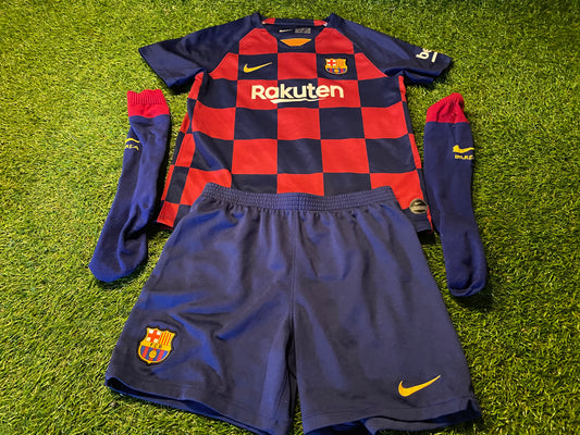 FCB Barcelona Spain Soccer Football Boys 6-7 Year Old 122-128cm Nike Official Full Kit