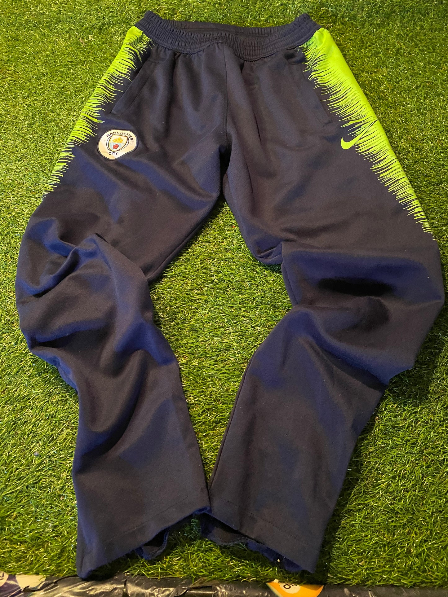 Manchester City England Football Small Mans Nike Heavy Single Layer Tracksuit Bottoms