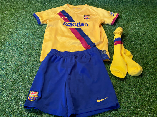 FCB Barcelona Spain Soccer Football Boys 6-7 Year Old 122-128cm Nike Official Full Kit